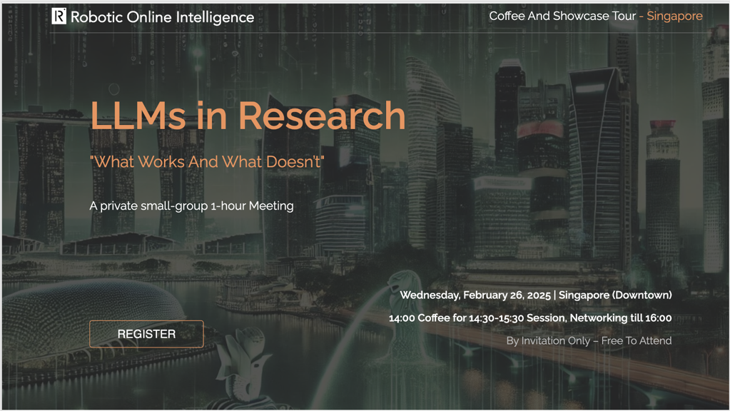 LLMs in Research - Singapore Meeting / Our 4th Coffee And Showcase Tour (CAST) Session